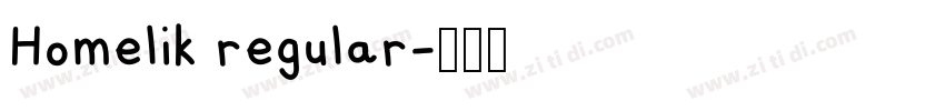 Homelik regular字体转换